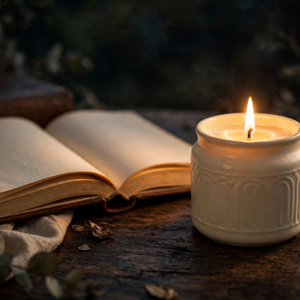 Old Library Soy Candle in Ceramic Vessel