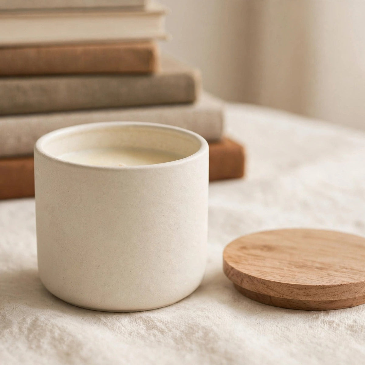 Old Library Soy Candle in Ceramic Vessel