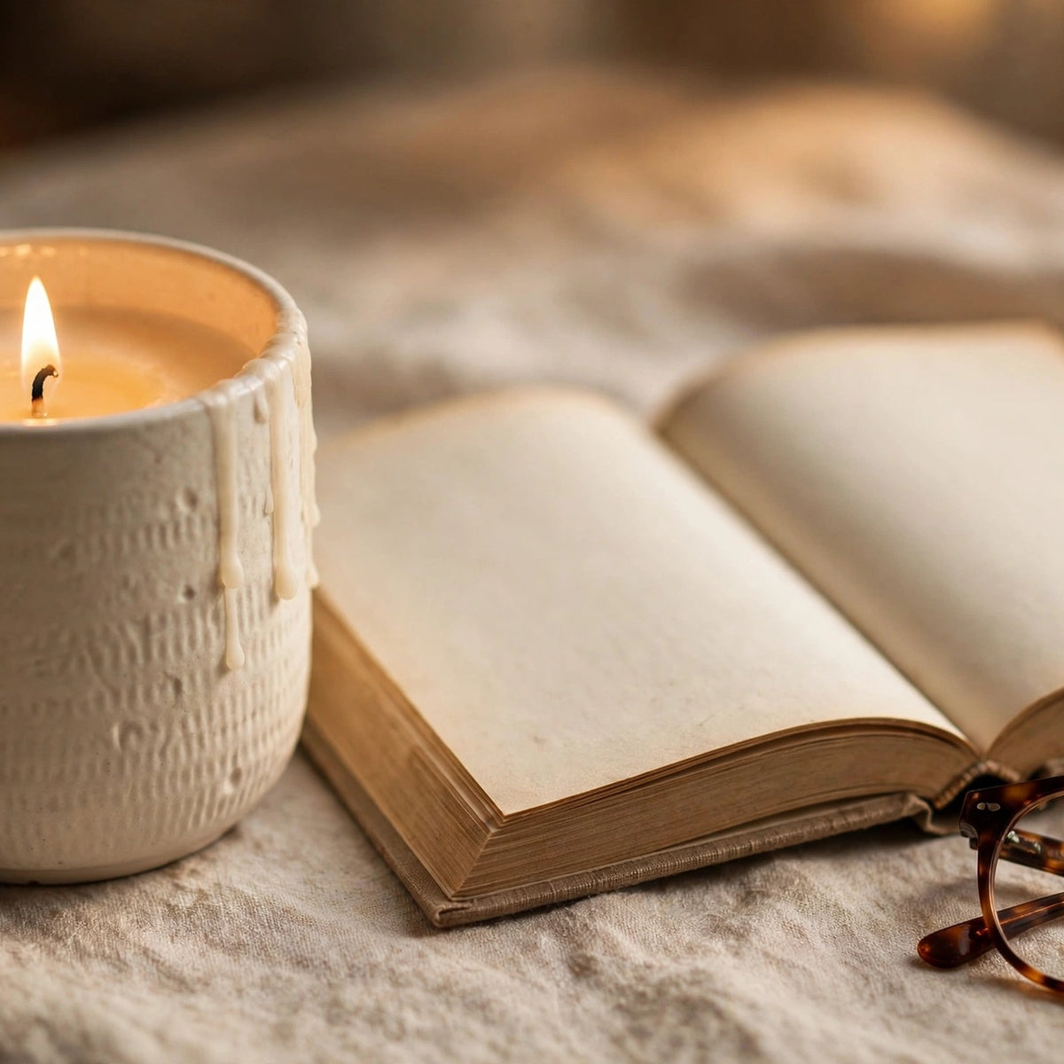 Old Library Soy Candle in Ceramic Vessel