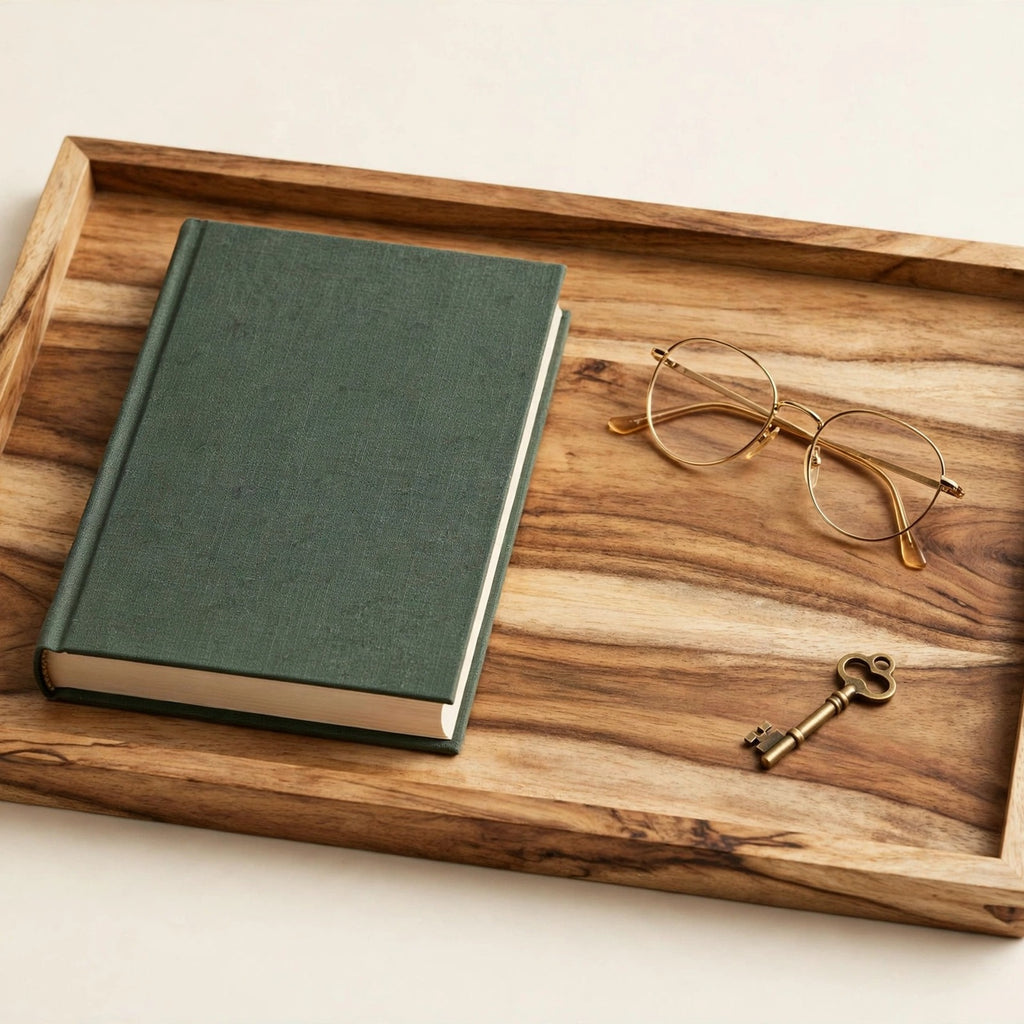 Acacia Wood Reading Valet Tray