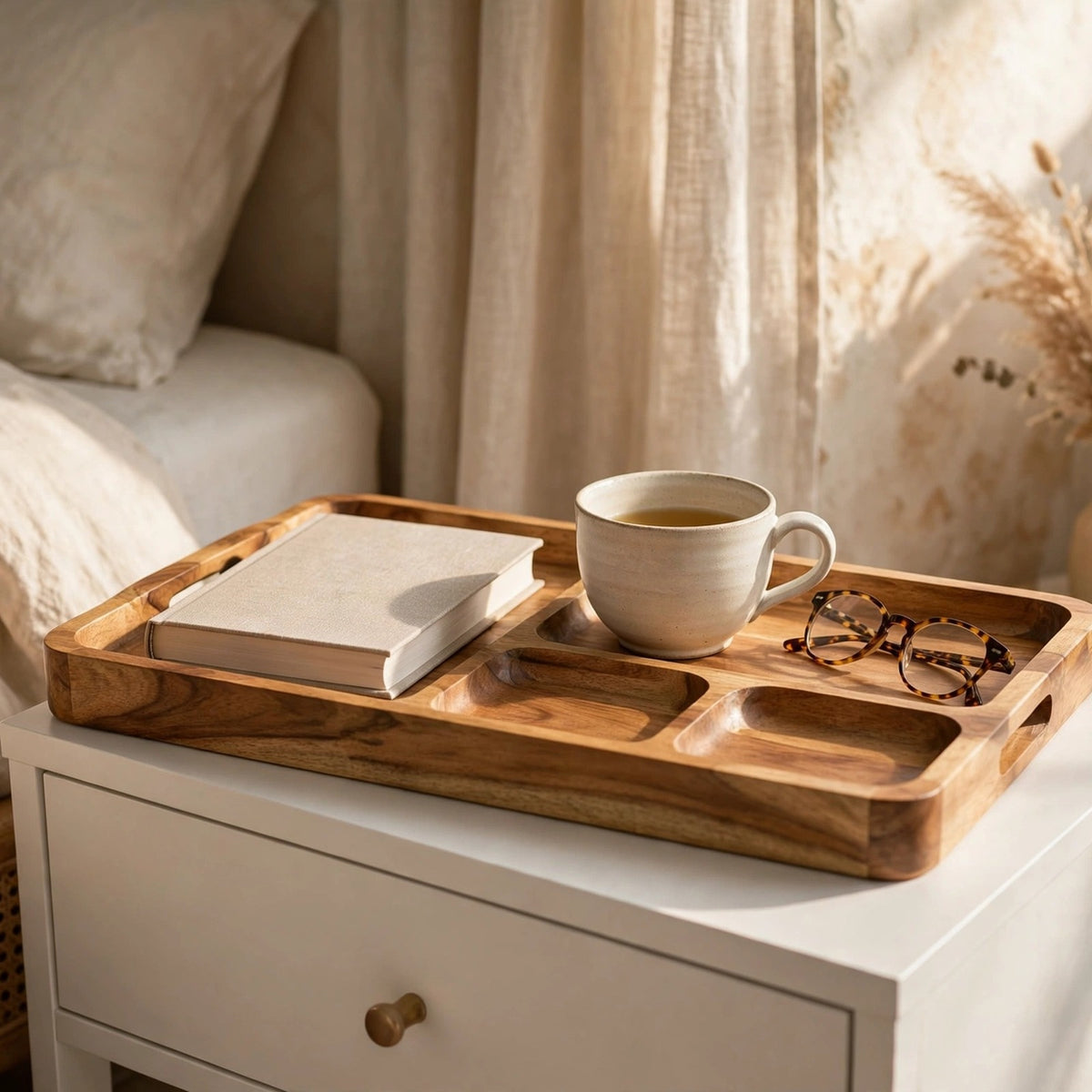 Acacia Wood Reading Valet Tray