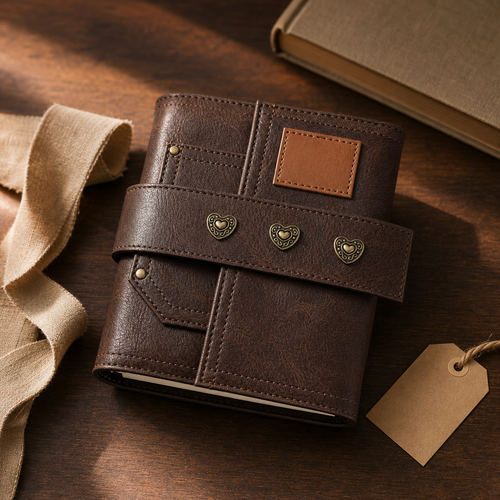 Retro buckle reading journal in a literary gift setting